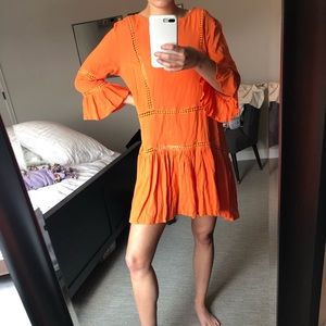 Zaful Orange Beach Cover Up